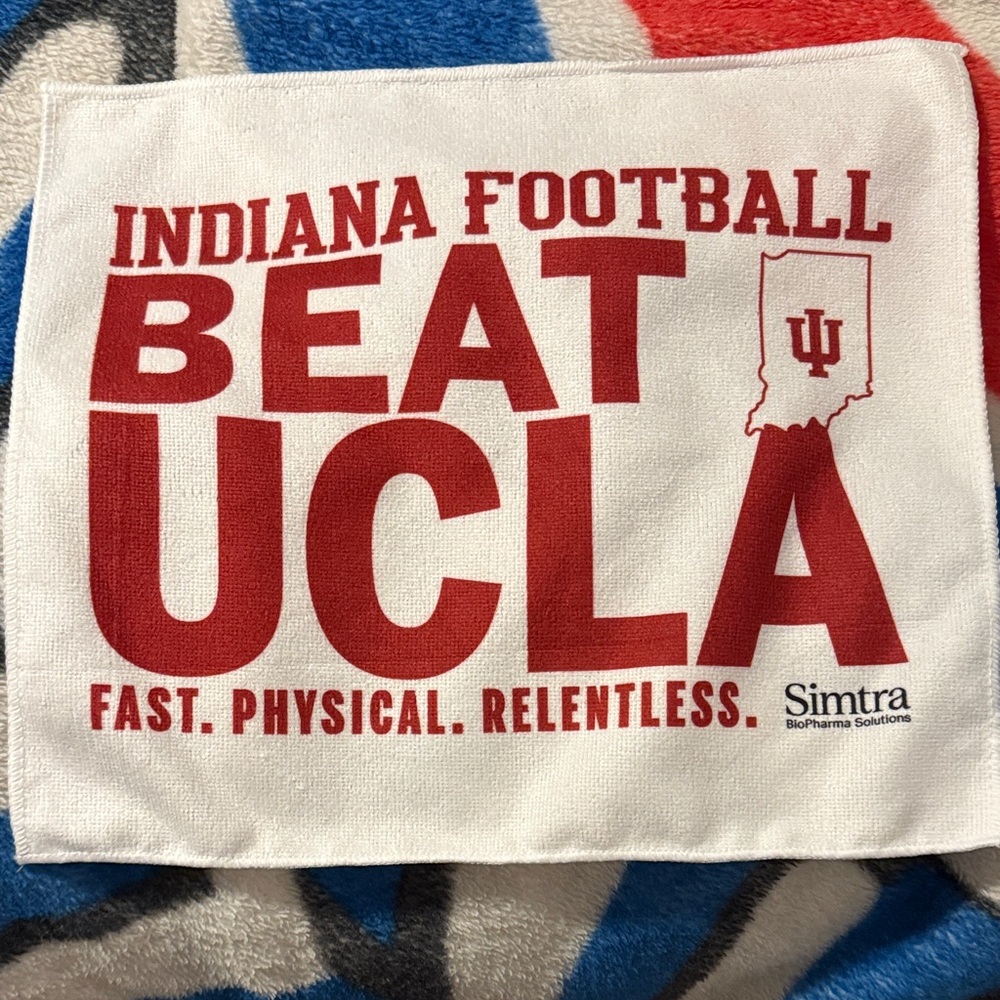Indiana Football Rally Towel Red White Beat UCLA IU